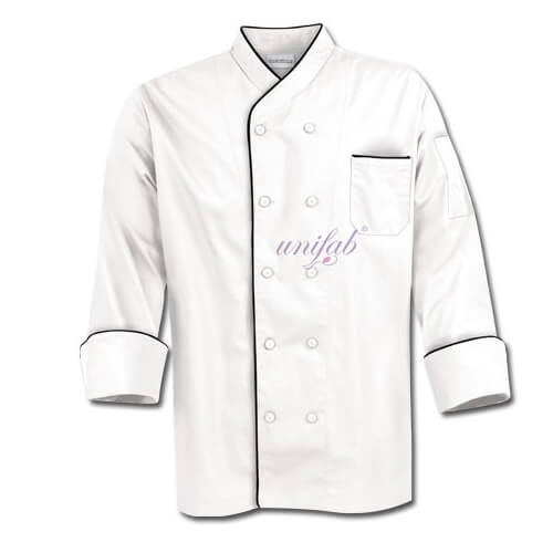 iiniim Chef Coat Chef Jacket Service Kitchen Cook Uniform Short Sleeves with Piping 